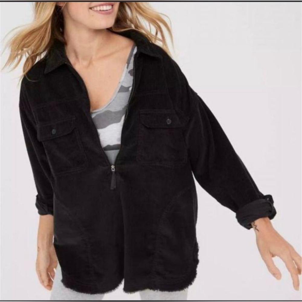 Aerie 3/4 Zip Medium Corduroy Pullover